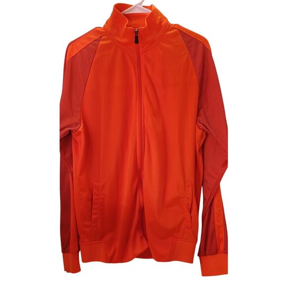 Lidong Other - Lidong Men's 2XL Orange Activewear Jacket Full Zip Performance Fabric Sporty